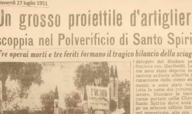 Quando nel 1951 esplose un grosso ordigno a Santo Spirito:  la storia della polveriera "Ioio"